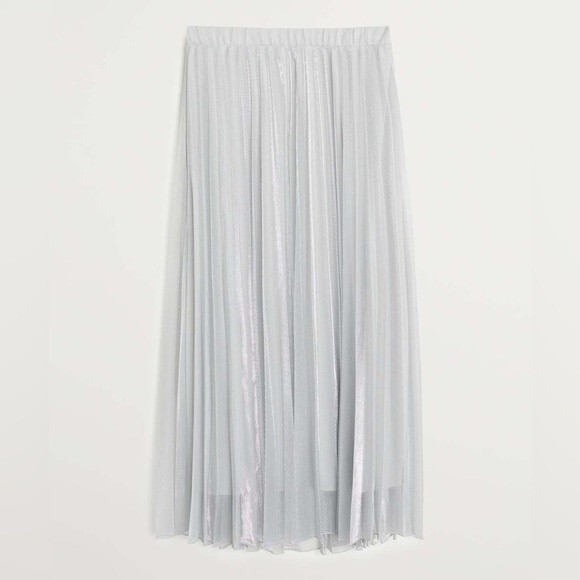 MANGO Gray Pleated Breeze Maxi Skirt - Picture 2 of 8